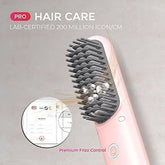 Portable Hair Straightener Comb with USB Rechargeable Feature, Negative Ion Hair Straightener Brush for women, Anti-Scald